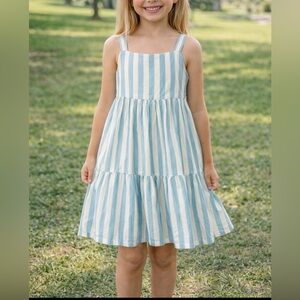 Carter’s Girls Blue White Stripe Tiered Sundress Size 10 NWT | Coastal Summer